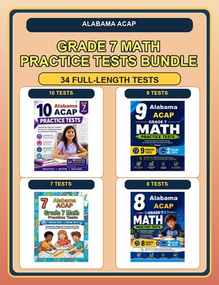 The Alabama ACAP Grade 7 Math Practice Tests Bundle