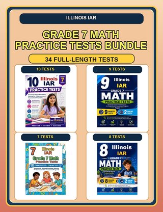 The Illinois IAR Grade 7 Math Practice Tests Bundle