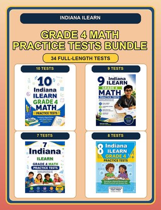 The Indiana ILEARN Grade 4 Math Practice Tests Bundle