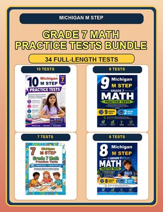 The Michigan M STEP Grade 7 Math Practice Tests Bundle