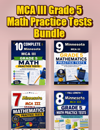 Minnesota MCA III Grade 5 Math Practice Tests Bundle cover