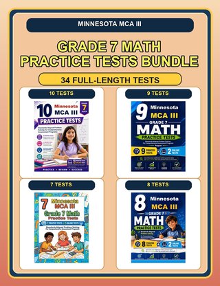 The Minnesota MCA III Grade 7 Math Practice Tests Bundle