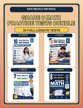 The New Mexico NM MSSA Grade 6 Math Practice Tests Bundle