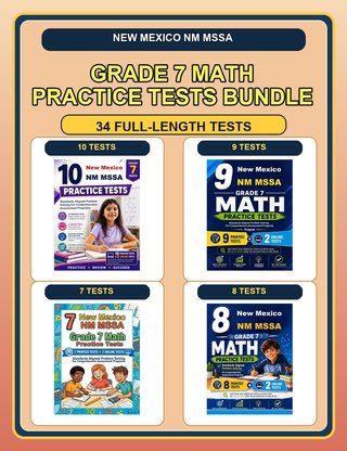 The New Mexico NM MSSA Grade 7 Math Practice Tests Bundle