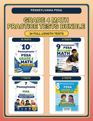 The Pennsylvania PSSA Grade 4 Math Practice Tests Bundle