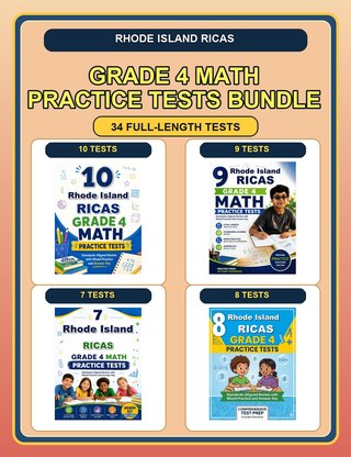 The Rhode Island RICAS Grade 4 Math Practice Tests Bundle