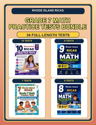 The Rhode Island RICAS Grade 7 Math Practice Tests Bundle