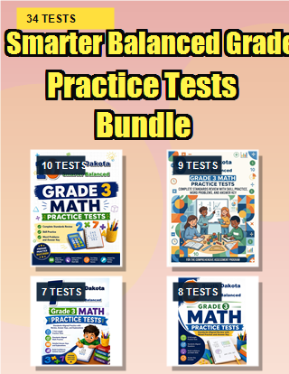 The South Dakota Smarter Balanced Grade 3 Math Practice Tests Bundle