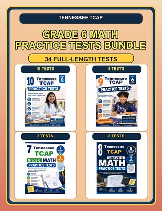 The Tennessee TCAP Grade 6 Math Practice Tests Bundle