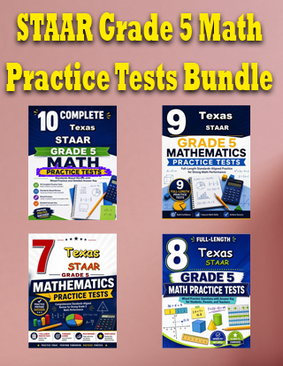 Texas STAAR Grade 5 Math Practice Tests Bundle cover