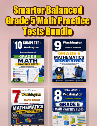 The Washington Smarter Balanced Grade 5 Math Practice Tests Bundle