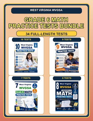 The West Virginia WVGSA Grade 6 Math Practice Tests Bundle