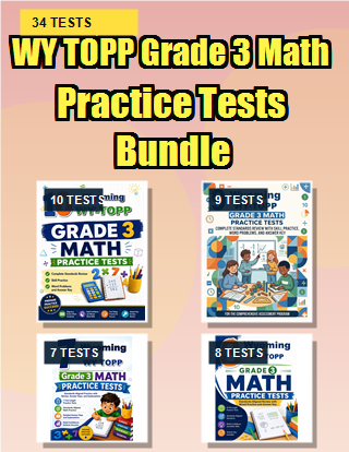 The Wyoming WY TOPP Grade 3 Math Practice Tests Bundle