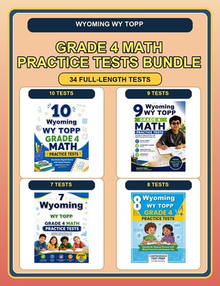 The Wyoming WY TOPP Grade 4 Math Practice Tests Bundle
