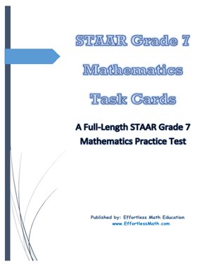 STAAR 7 Grade Math TASK Cards