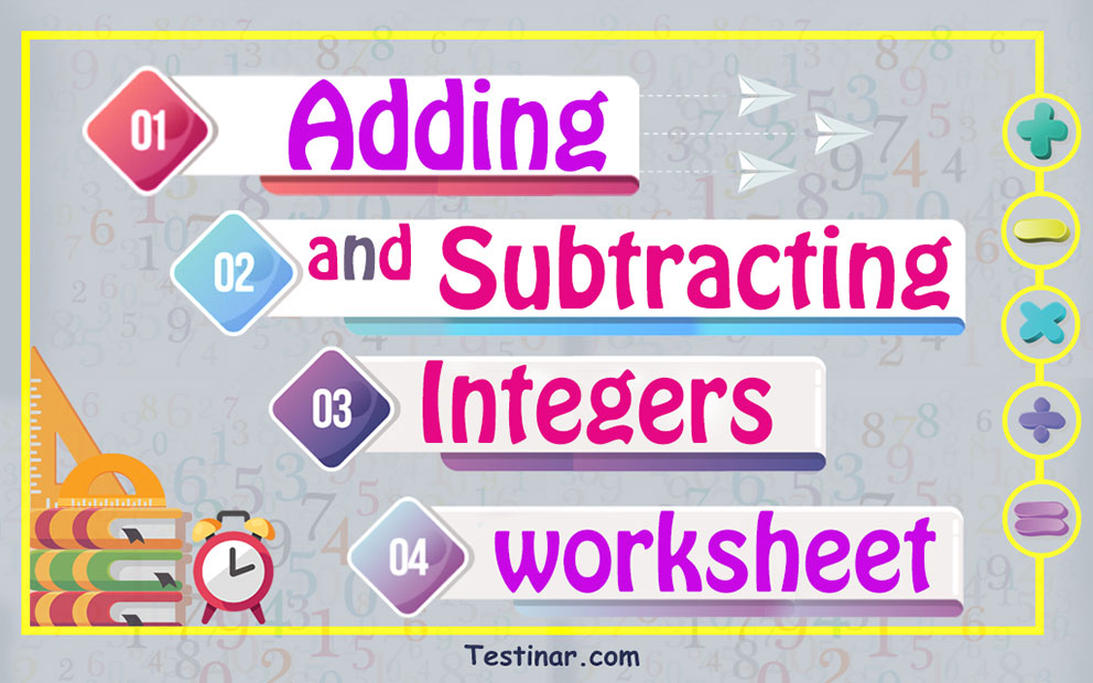 Adding and Subtracting Integers worksheets
