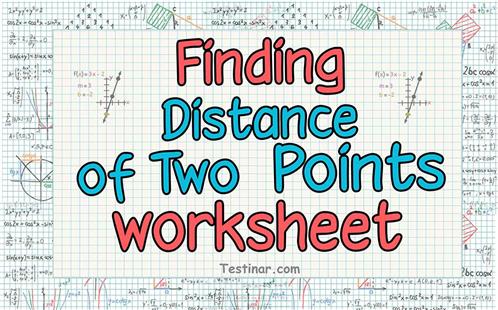 Finding Distance of Two Points worksheets