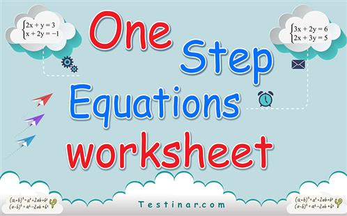 One Step Equations worksheets