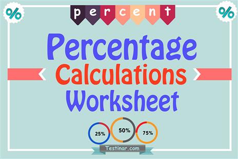 Percentage Calculations worksheets