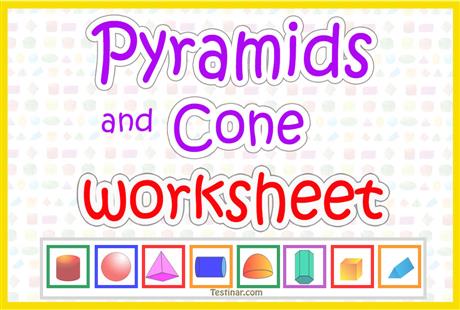 Pyramids and Cone worksheets